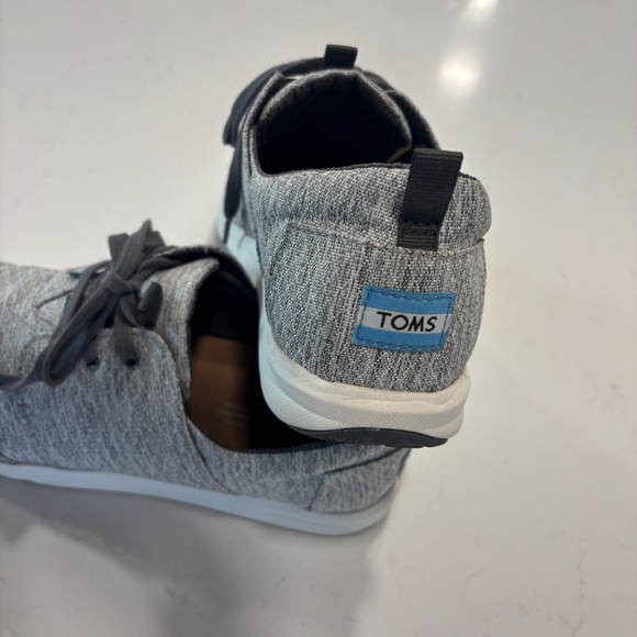Toms Grey Lace Del Rey Sneakers Size Women's 12 - Picture 3 of 6